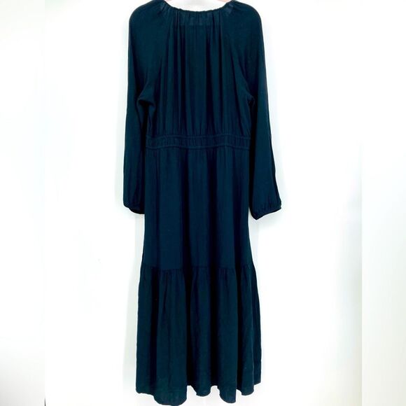 Loft Viscose Elegant Black Maxi Dress XL - Picture 4 of 7